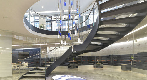 Helical staircase - JONES DAY - elite metalcraft - wooden step / steel frame / contemporary
