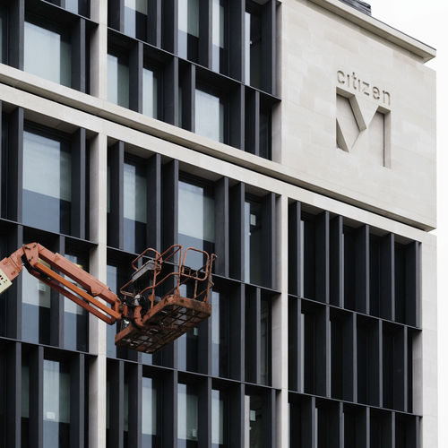 Panel cladding - CITIZENM HOTEL TOWER OF LONDON - Rieder Facades GmbH - cement-glass composite / fiberglass / sustainable