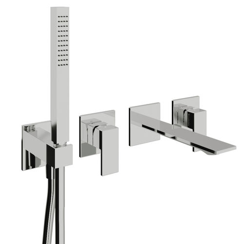 Shower mixer tap - RWIT 4BD8 CC 01 - Rubinetterie Treemme - wall-mounted / chromed metal / bathroom