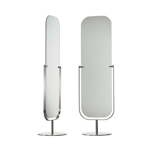 Cheval glass mirror - MI_1 - Cappellini - contemporary / rectangular / nickel