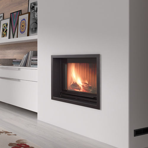 Wood-burning fireplace - STILKAMIN S-460 - HERGÓM - built-in / Single-sided / closed hearth