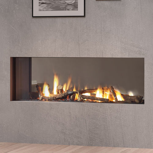 Natural gas fireplace - MG-100/38 T - HERGÓM - propane / built-in / wall
