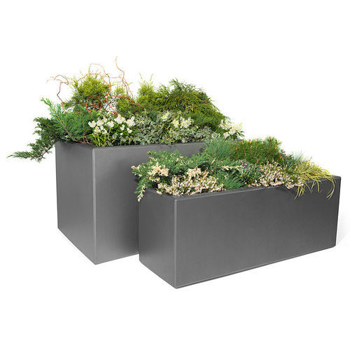 Concrete planter - INTAL  - Komserwis Sp. z o.o. - rectangular / modular / contemporary