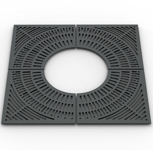 Square tree grate - PLATAN  - Komserwis Sp. z o.o. - painted steel