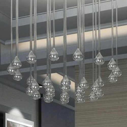 Contemporary chandelier - MBM Biliardi - glass / 2 tier