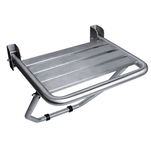Folding shower seat - AM0251CS - Mediclinics, s.a. - wall-mounted / stainless steel / commercial