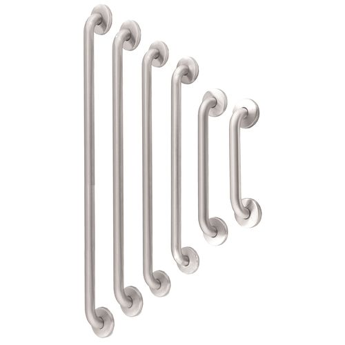 Stainless steel grab bar - BR0400CS - Mediclinics, s.a. - straight / wall-mounted / commercial