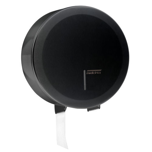 Surface mounted toilet paper dispenser - PR2783B - Mediclinics, s.a. - steel / black / for public use