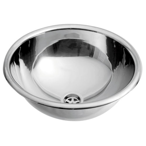 Integrated hand basin - SN0031C - Mediclinics, s.a. - round / stainless steel