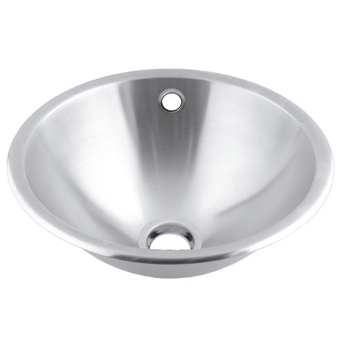 Integrated hand basin - SNR036CS - Mediclinics, s.a. - round / stainless steel