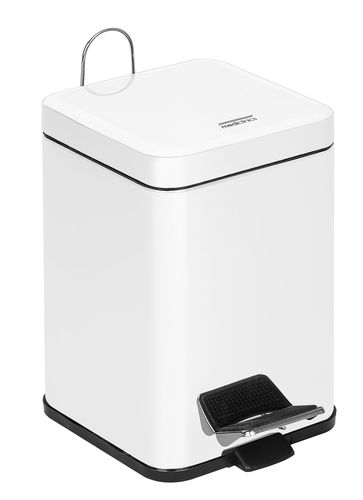 Hygienic trash can - PP1206 - Mediclinics, s.a. - steel / with lid / pedal