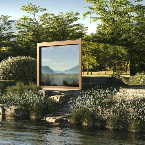 Self-supporting pergola - CONNECT - Pratic S.p.A - extruded aluminum / glass / with sliding canopy