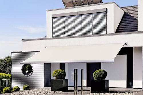 Box awning - MUSA - Pratic S.p.A - folding-arm / motorized / manual