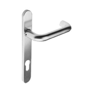 Door handle - I D Systems - stainless steel / contemporary / with lock