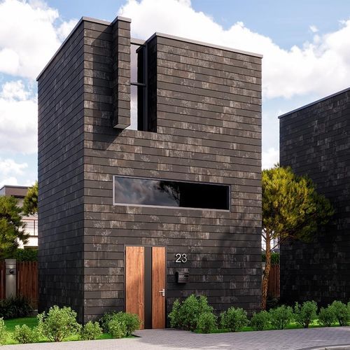 Shingle cladding - RK-EK1051 - Tempio - ceramic / vertical / bush hammered