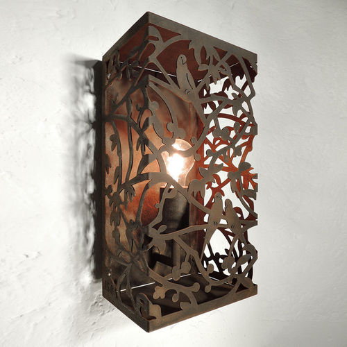 Contemporary wall light - PARROTS  - Logical Space design - outdoor / COR-TEN® steel / rectangular
