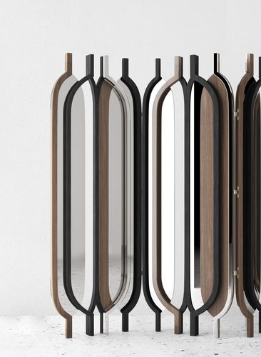 Contemporary screen - HAWA 2 - Dar en Art  - wooden / metal / black