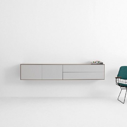 Wall-mounted sideboard - NOON - pastoe - contemporary / lacquered MDF / green