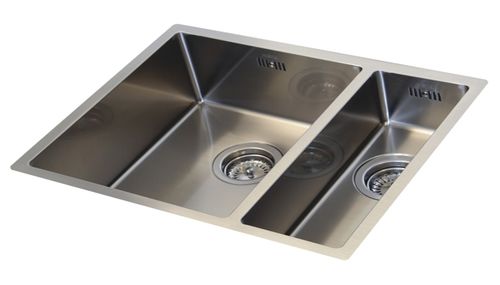 Double kitchen sink - BINGARA: BIN3415 - ABK InnoVent - without drainboard / stainless steel / overmount