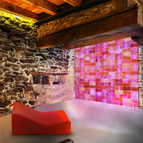 Wellness center salt wall - WARMED PINK - Iso Benessere® - kit / backlit / standard