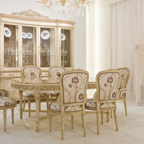 Louis XV style dining table - FRATELLI RADICE SRL - lacquered wood / oval / home