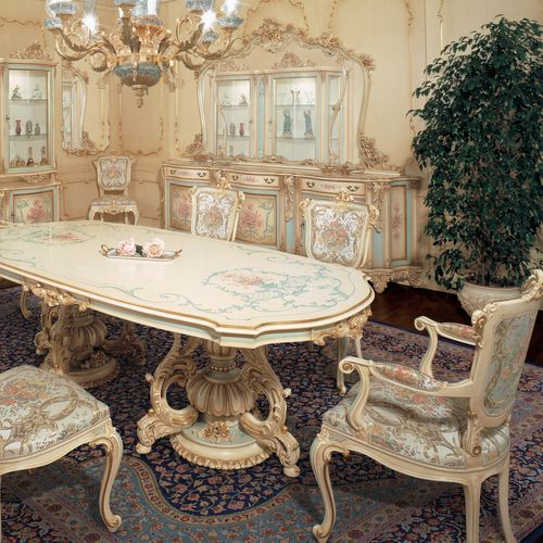 Louis XV style chair - FRATELLI RADICE SRL - indoor / fabric / lacquered wood base