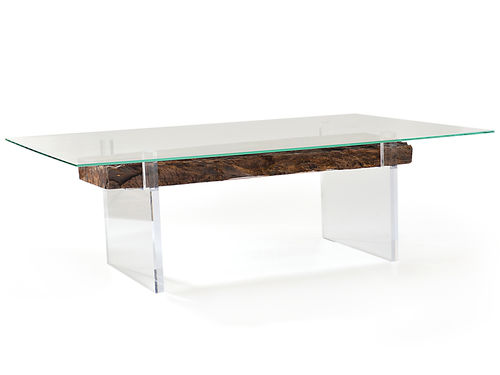 Contemporary dining table - OITIS - Rotsen Furniture - wooden / glass / acrylic
