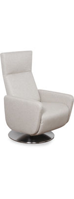Contemporary armchair - RELAX - Machalke - fabric / reclining / central base