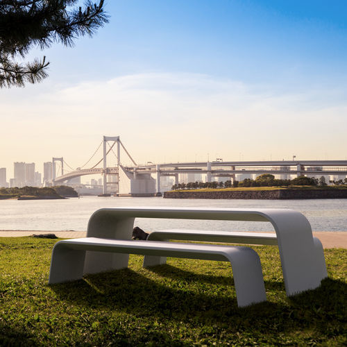 Minimalist design public bench - ALBA - BELLITALIA - ultra high performance fiber-reinforced concrete (UHPC) / without backrest / without armrests