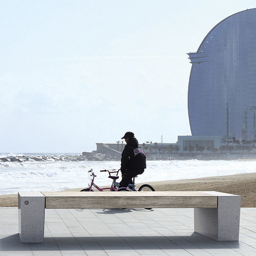 Sandstone public bench - ERACLEA GRES - BELLITALIA - contemporary / engineered stone / without backrest