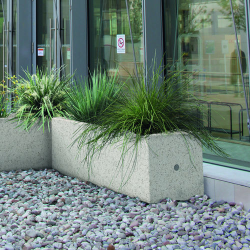 Engineered stone planter - ATE F - BELLITALIA - rectangular / modular / with tank