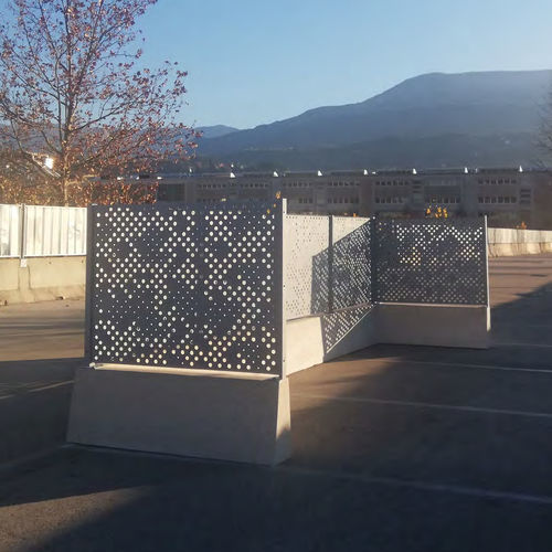 Recycling trash bin enclosure - RETROSCENA OPEN - BELLITALIA - powder-coated steel / engineered stone