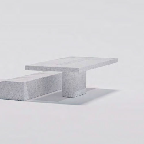 Garden table - ZIGUE TA - BELLITALIA - contemporary / engineered stone / engineered stone base