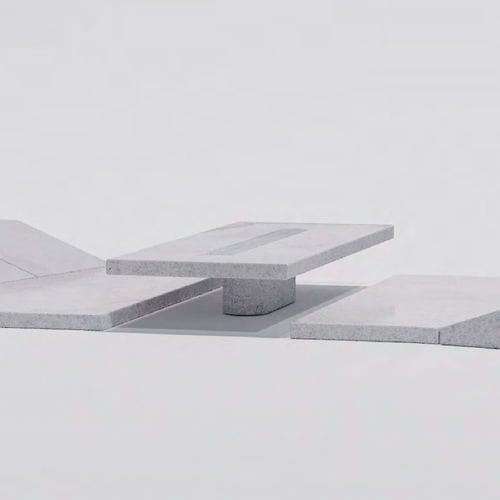 Contemporary coffee table - ZIGUE TB - BELLITALIA - engineered stone / engineered stone base / rectangular