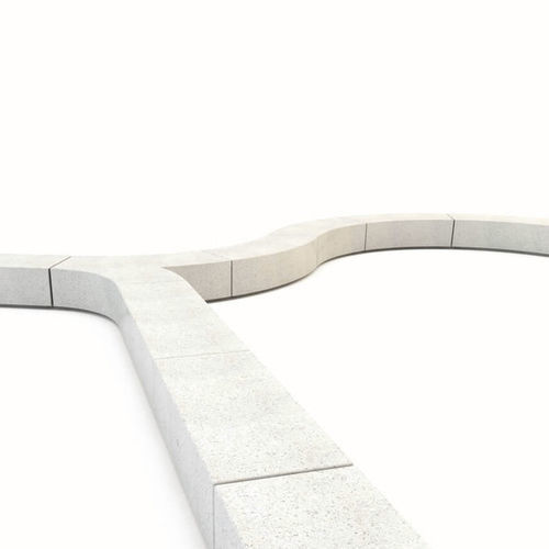 Contemporary public bench - KUBB CC - BELLITALIA - engineered stone / without backrest / without armrests