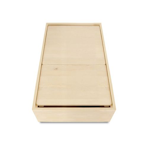 Contemporary coffee table - Petite table basse ETERNITY bouleau noire - Nonjetable - birch / birch base / rectangular