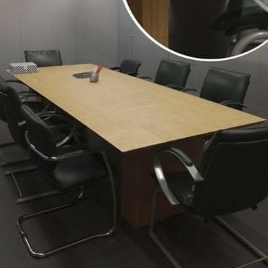 Contemporary boardroom table - Grupo GUBIA - bamboo / wooden base / rectangular