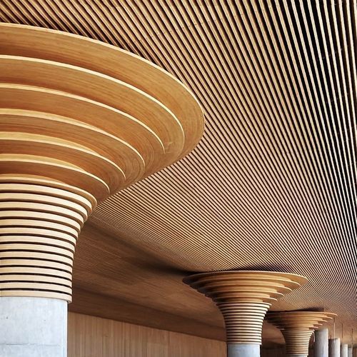 Bamboo suspended ceiling - Grupo GUBIA - strip / for living rooms / indoor