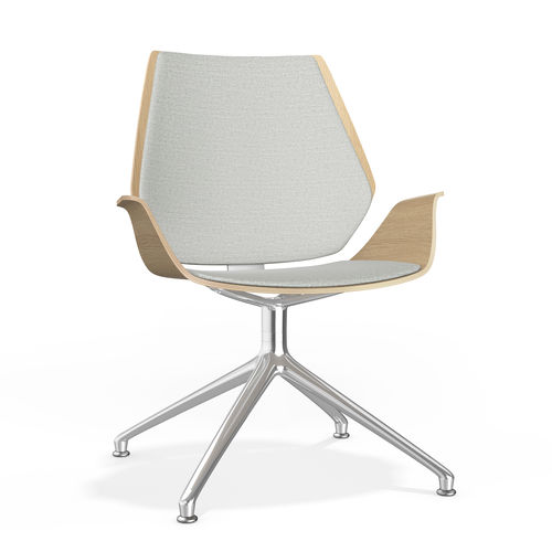 Contemporary conference chair - CENTURO IV - Casala - indoor / fabric / walnut