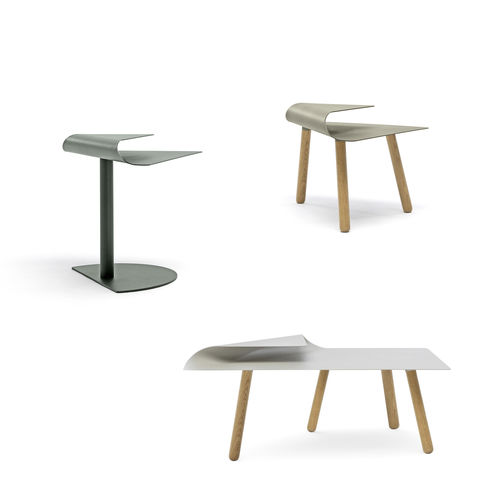 Contemporary side table - NIVO - Casala - powder-coated steel / steel base / triangular