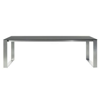 Contemporary dining table - FRAME - Steininger Designers - composite / stainless steel base / rectangular