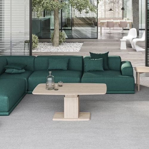 Contemporary coffee table - #242  - Skovby - oak / walnut / HPL