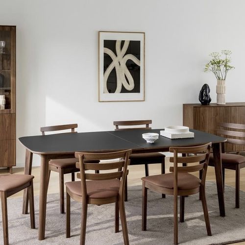 Contemporary dining table - #119 - Skovby - oak / walnut / lacquered wood