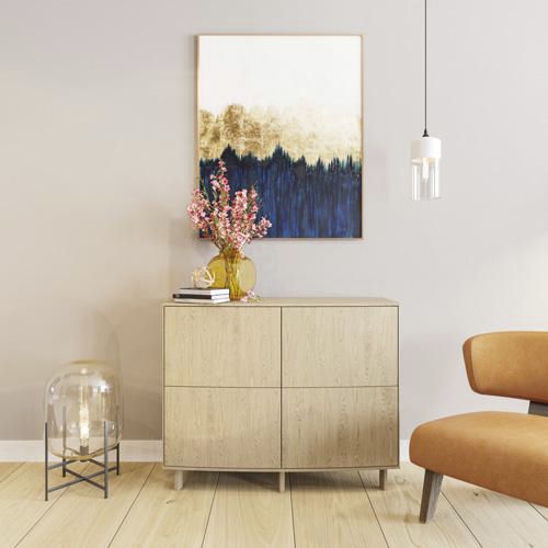 Contemporary sideboard - #412 - Skovby - oak / walnut / solid wood