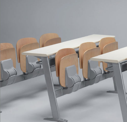Contemporary auditorium seat - 840EVO Series - CAMILLO SIRIANNI SAS - indoor / wooden / metal base