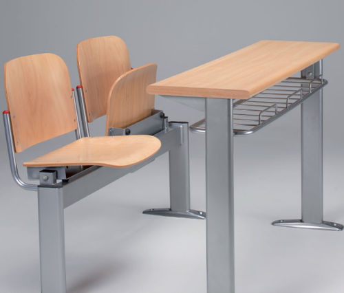 Contemporary classroom table - 1020/1040 Series - CAMILLO SIRIANNI SAS - wooden / made from recycled materials / metal base