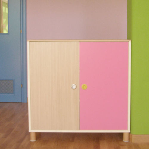 Wooden locker - MI 089.01 - CAMILLO SIRIANNI SAS - nursery / with open coat rack