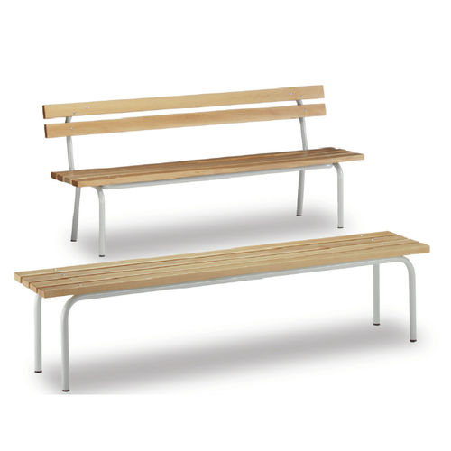 Contemporary bench - 346 - CAMILLO SIRIANNI SAS - wooden / with backrest / child's
