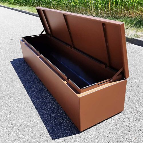 Contemporary chest - STEELAB SAS-COCC - ATELIER SO GREEN - garden / lacquered aluminum / rectangular