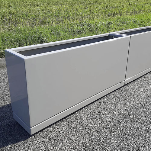 Stainless steel planter - STEELAB SAR - ATELIER SO GREEN - aluminum / COR-TEN® steel / rectangular